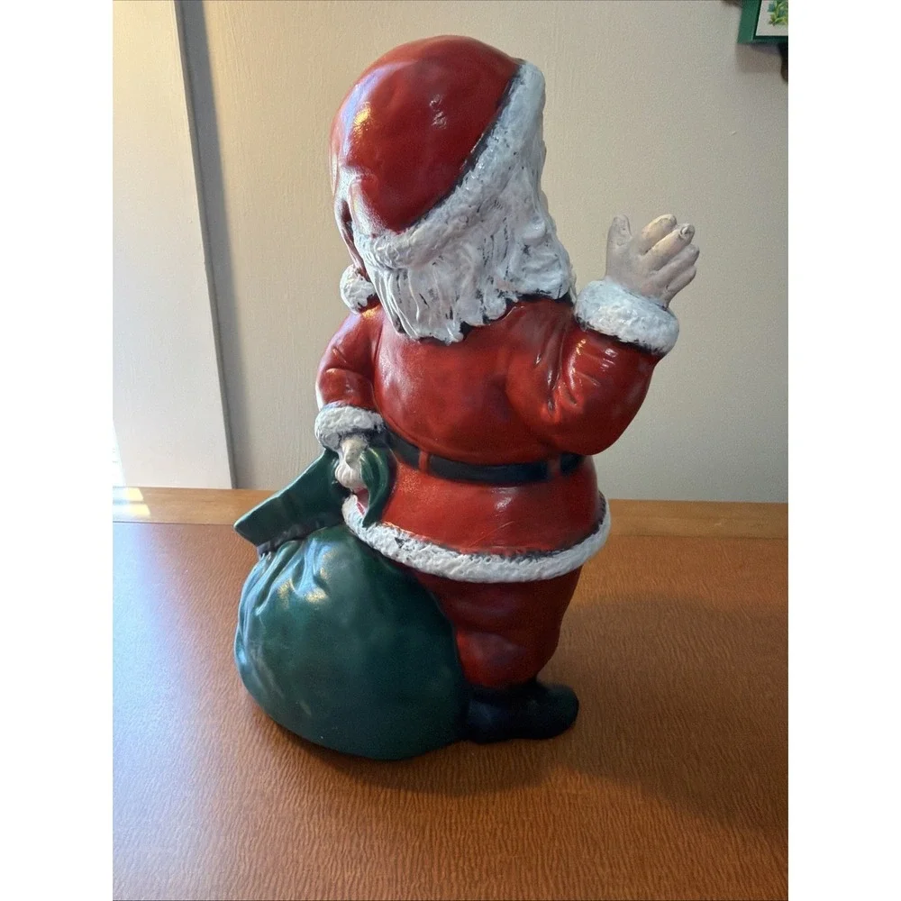 Duncan Ceramic Santa‎ Claus Planter/Candy Dish - Hand Painted, VTG 1973